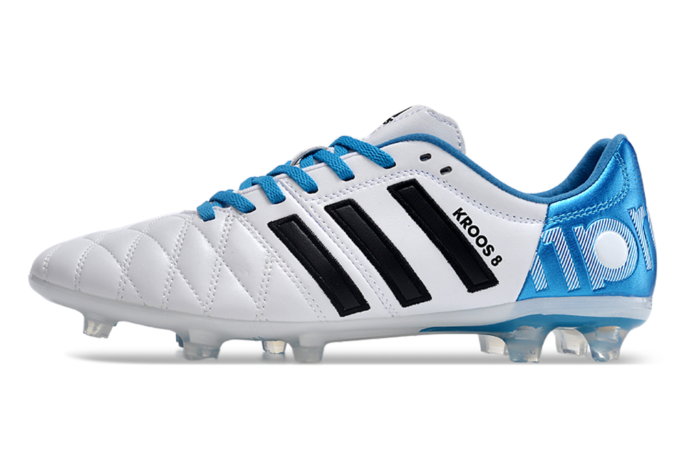 Adidas Adipure11 Pro X PD25 TRX FG Firm Ground Soccer Cleats - White/Black/Blue 2