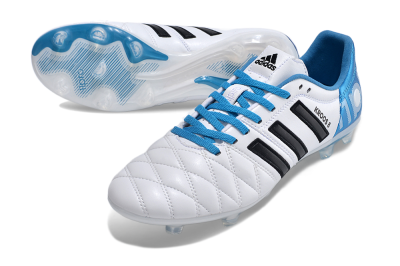 Adidas Adipure11 Pro X PD25 TRX FG Firm Ground Soccer Cleats - White/Black/Blue