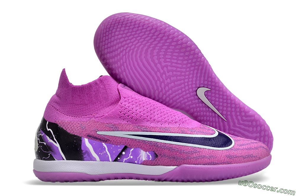 Nike Phantom GX Elite DF Link IC Indoor & Futsal Soccer Shoes - Purple/Black/White 1