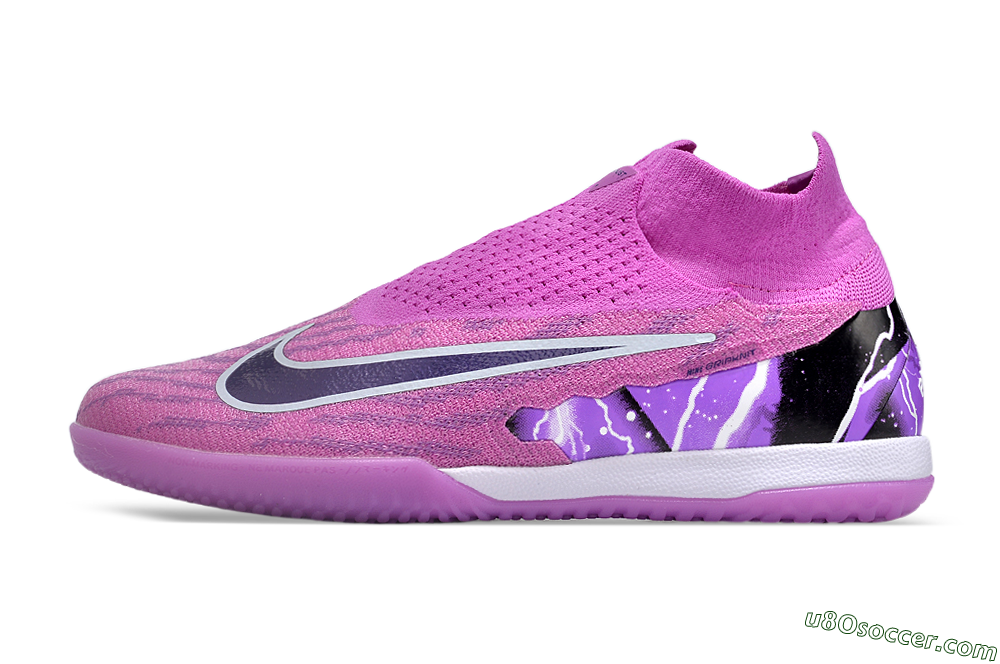 Nike Phantom GX Elite DF Link IC Indoor & Futsal Soccer Shoes - Purple/Black/White 2