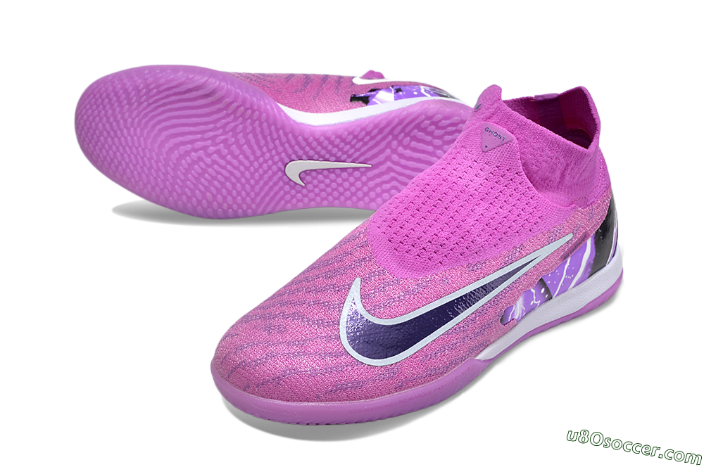 Nike Phantom GX Elite DF Link IC Indoor & Futsal Soccer Shoes - Purple/Black/White 3