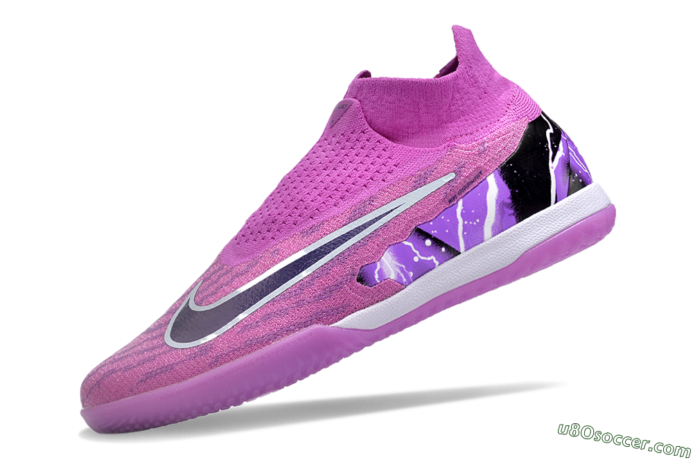 Nike Phantom GX Elite DF Link IC Indoor & Futsal Soccer Shoes - Purple/Black/White 5