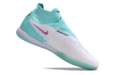 Nike Phantom GX Elite DF Link IC Indoor & Futsal Soccer Shoes - White/Jade/Black/Purple