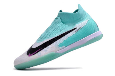 Nike Phantom GX Elite DF Link IC Indoor & Futsal Soccer Shoes - White/Jade/Black/Purple