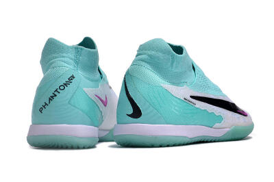 Nike Phantom GX Elite DF Link IC Indoor & Futsal Soccer Shoes - White/Jade/Black/Purple