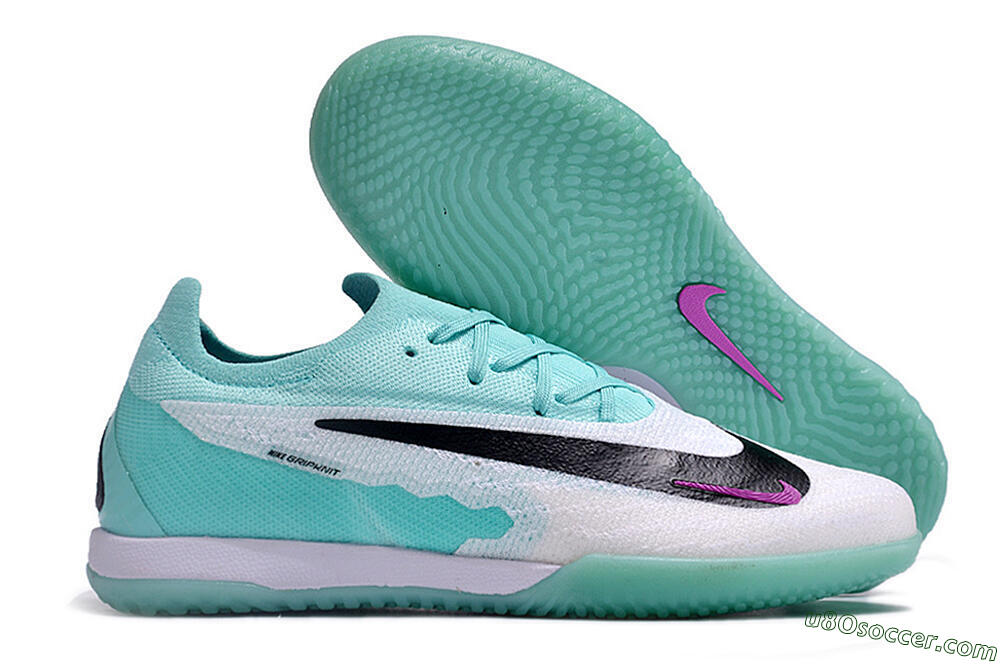 Nike Phantom GX Elite IC Indoor & Futsal Soccer Shoes - White/Jade/Black/Purple 1