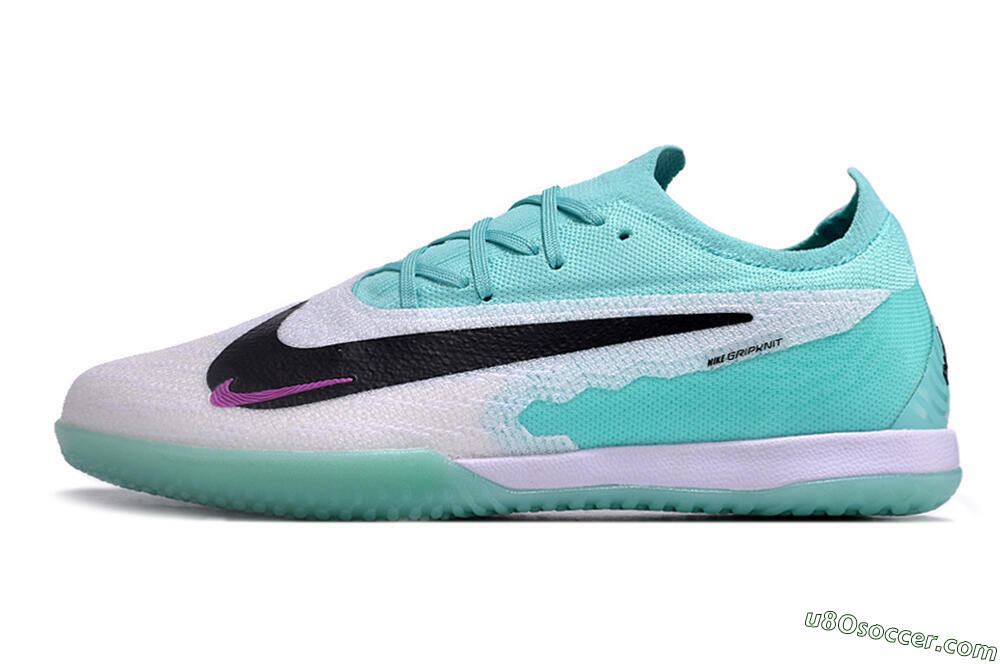 Nike Phantom GX Elite IC Indoor & Futsal Soccer Shoes - White/Jade/Black/Purple 2