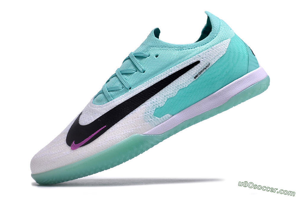 Nike Phantom GX Elite IC Indoor & Futsal Soccer Shoes - White/Jade/Black/Purple 5