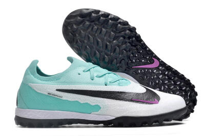 Nike Phantom GX Elite TF Artificial Turf Soccer Shoes - White/Jade/Black/Purple