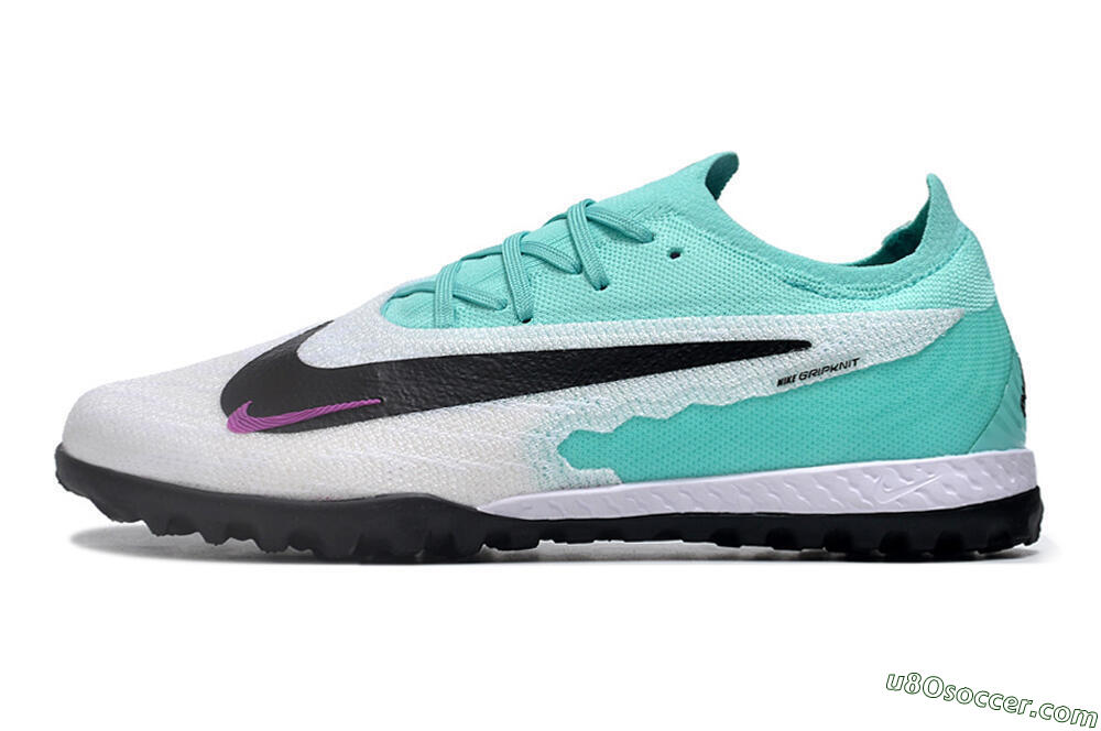 Nike Phantom GX Elite TF Artificial Turf Soccer Shoes - White/Jade/Black/Purple 2