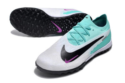 Nike Phantom GX Elite TF Artificial Turf Soccer Shoes - White/Jade/Black/Purple