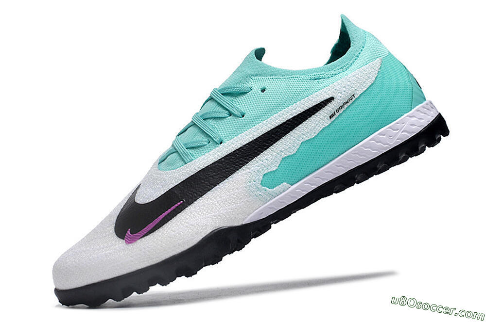 Nike Phantom GX Elite TF Artificial Turf Soccer Shoes - White/Jade/Black/Purple 5