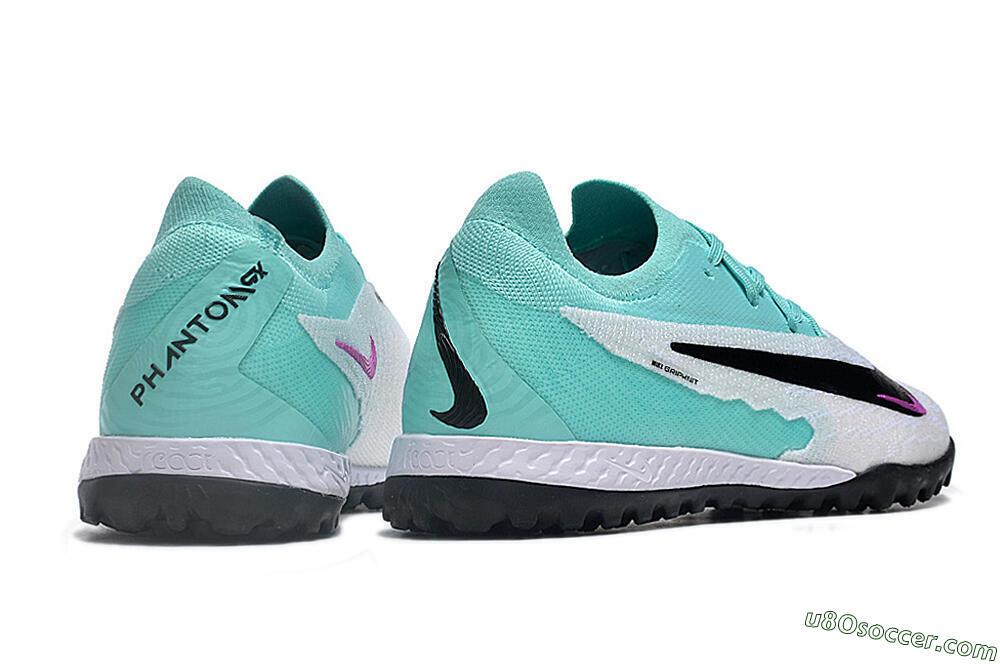 Nike Phantom GX Elite TF Artificial Turf Soccer Shoes - White/Jade/Black/Purple 6