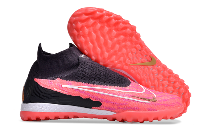 Nike Phantom GX Elite DF Link TF Artificial Turf Soccer Shoes - Pink/Gold/White/Black