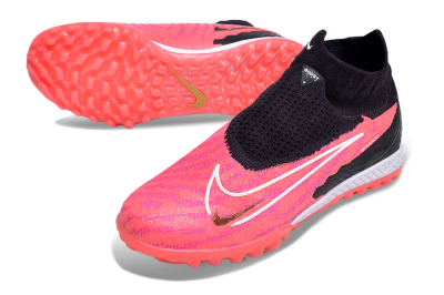 Nike Phantom GX Elite DF Link TF Artificial Turf Soccer Shoes - Pink/Gold/White/Black