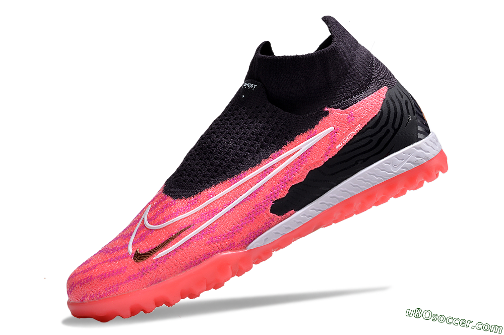 Nike Phantom GX Elite DF Link TF Artificial Turf Soccer Shoes - Pink/Gold/White/Black 5