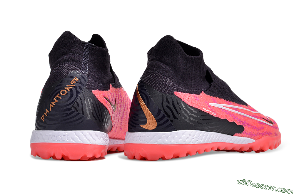 Nike Phantom GX Elite DF Link TF Artificial Turf Soccer Shoes - Pink/Gold/White/Black 6