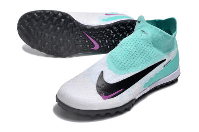 Nike Phantom GX Elite DF Link TF Artificial Turf Soccer Shoes - White/Jade/Black/Purple