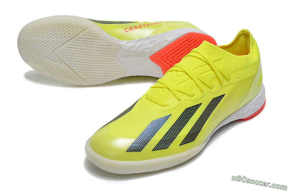Adidas X Crazyfast.1 IC Indoor & Futsal Soccer Shoes - Yellow/Black/White 3