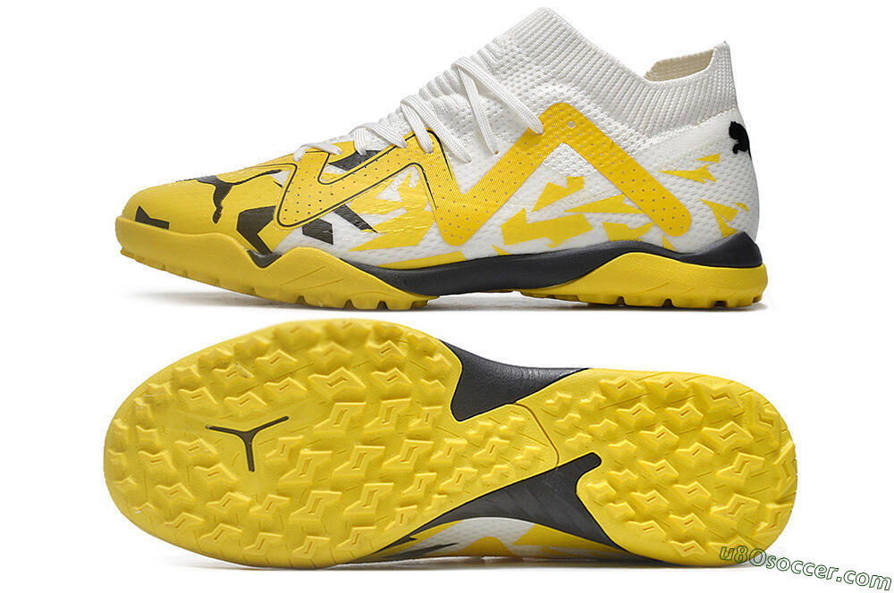 Puma Future X Powercat Tokyo Match TF Artificial Turf Soccer Shoes - Yellow/White/Black 0