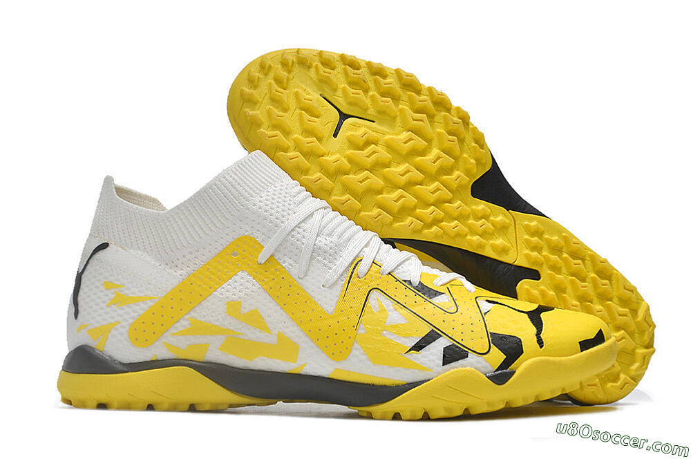 Puma Future X Powercat Tokyo Match TF Artificial Turf Soccer Shoes - Yellow/White/Black 1