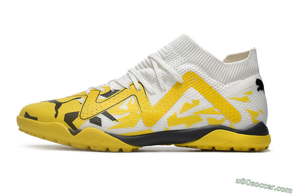 Puma Future X Powercat Tokyo Match TF Artificial Turf Soccer Shoes - Yellow/White/Black 2