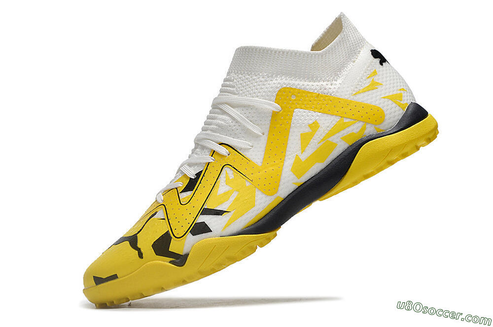 Puma Future X Powercat Tokyo Match TF Artificial Turf Soccer Shoes - Yellow/White/Black 5