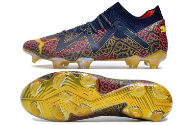 Puma Future Ultimate FG Firm Ground Soccer Cleats - Blue/Red/Gold
