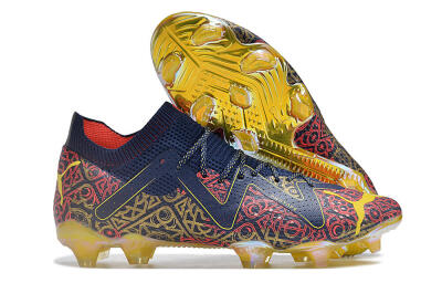 Puma Future Ultimate FG Firm Ground Soccer Cleats - Blue/Red/Gold