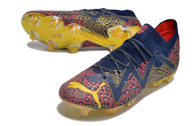 Puma Future Ultimate FG Firm Ground Soccer Cleats - Blue/Red/Gold