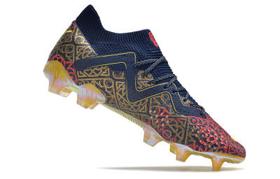 Puma Future Ultimate FG Firm Ground Soccer Cleats - Blue/Red/Gold
