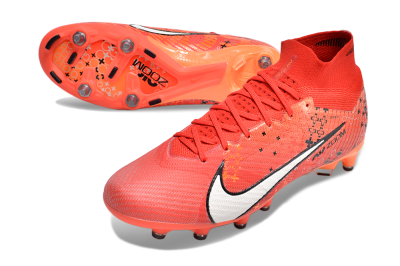 Nike Air Zoom Mercurial Superfly 9 Elite AG Artificial Grass Soccer Cleats - Red/White/Black