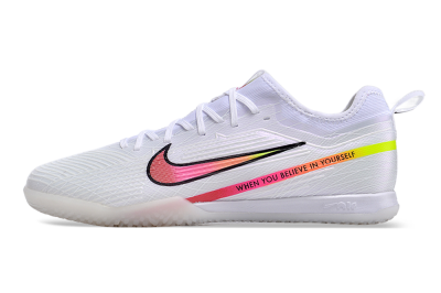 Nike Air Zoom Mercurial Vapor 15 Pro IC Indoor & Futsal Soccer Shoes - White/Pink/Black/Yellow