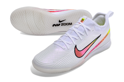 Nike Air Zoom Mercurial Vapor 15 Pro IC Indoor & Futsal Soccer Shoes - White/Pink/Black/Yellow