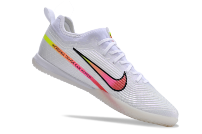 Nike Air Zoom Mercurial Vapor 15 Pro IC Indoor & Futsal Soccer Shoes - White/Pink/Black/Yellow