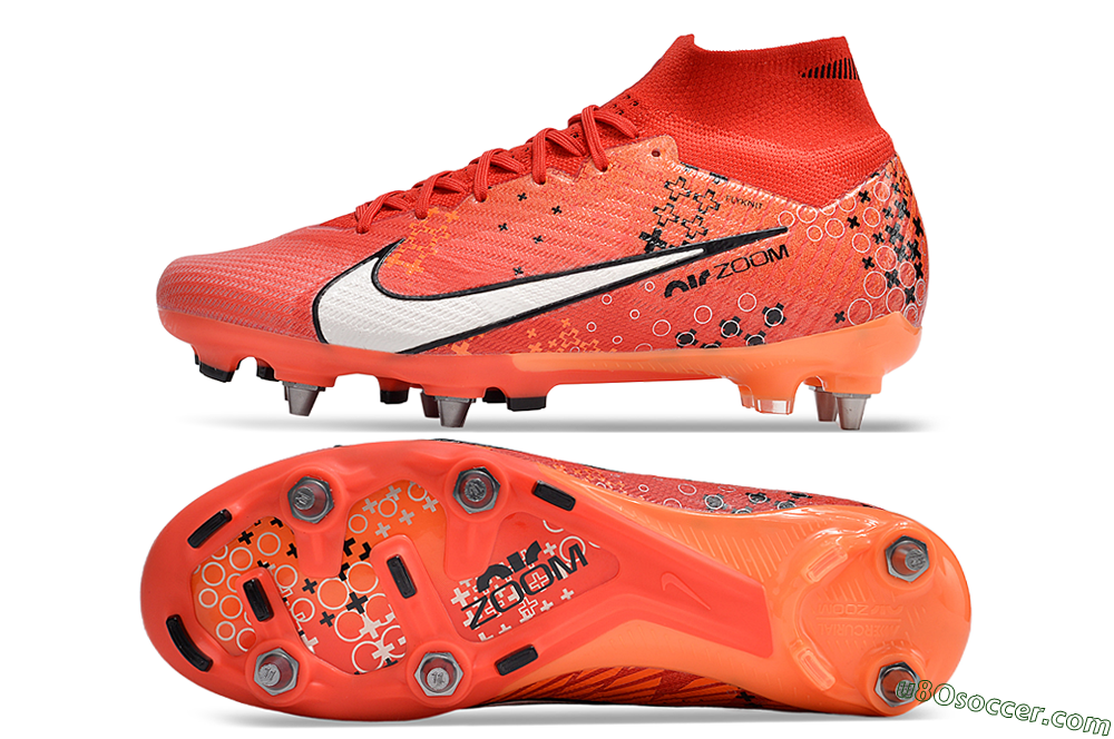 Nike Air Zoom Mercurial Superfly 9 Elite SG Soft Ground Soccer Cleats - Red/White/Black 0