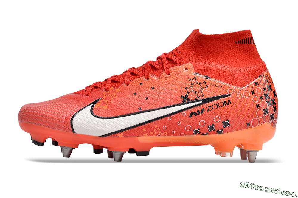 Nike Air Zoom Mercurial Superfly 9 Elite SG Soft Ground Soccer Cleats - Red/White/Black 2
