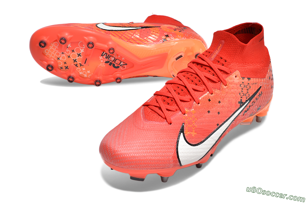 Nike Air Zoom Mercurial Superfly 9 Elite SG Soft Ground Soccer Cleats - Red/White/Black 3