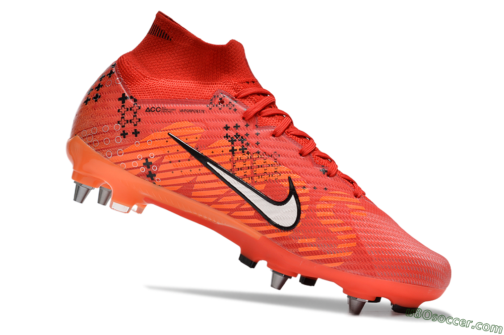Nike Air Zoom Mercurial Superfly 9 Elite SG Soft Ground Soccer Cleats - Red/White/Black 4