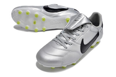 Nike The Premier 3 FG Firm Ground Soccer Cleats - Silver/Black/Yellow