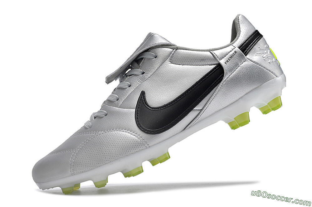 Nike The Premier 3 FG Firm Ground Soccer Cleats - Silver/Black/Yellow 5