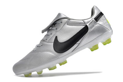 Nike The Premier 3 FG Firm Ground Soccer Cleats - Silver/Black/Yellow