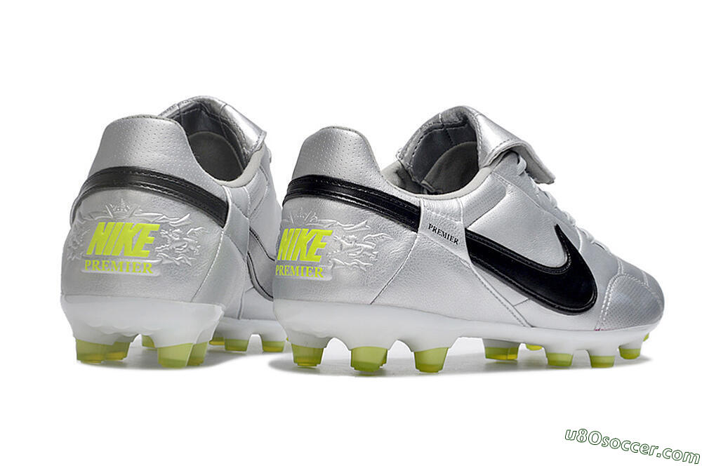 Nike The Premier 3 FG Firm Ground Soccer Cleats - Silver/Black/Yellow 6