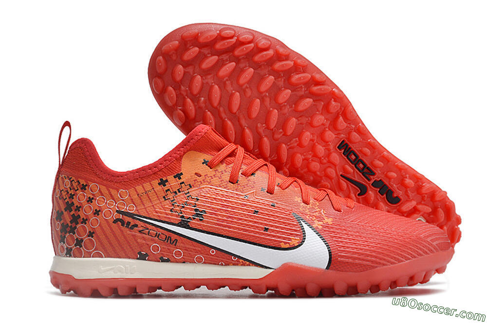 Nike Air Zoom Mercurial Vapor 15 Pro TF Artificial Turf Soccer Shoes - Red/White/Black 1