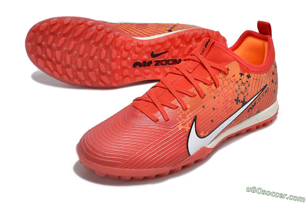 Nike Air Zoom Mercurial Vapor 15 Pro TF Artificial Turf Soccer Shoes - Red/White/Black 3