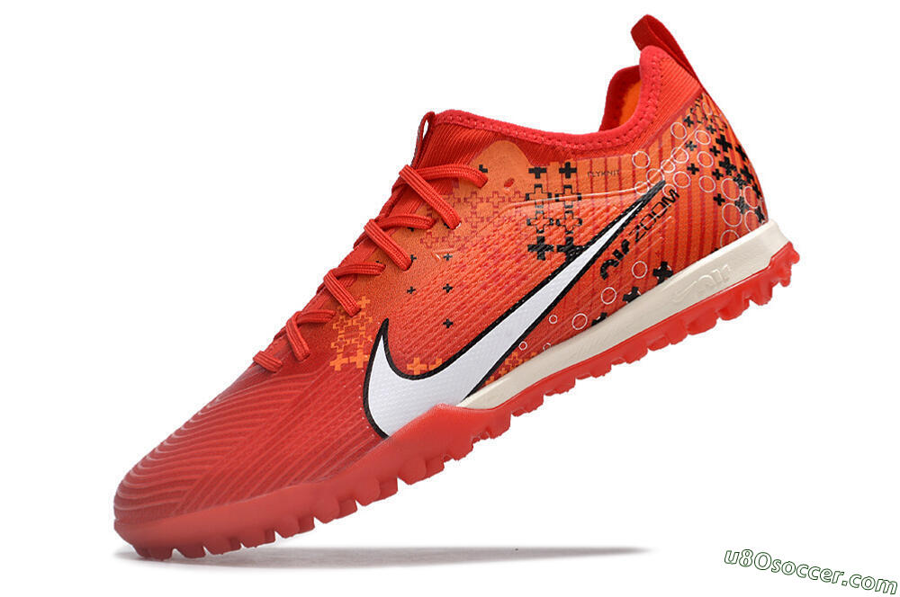 Nike Air Zoom Mercurial Vapor 15 Pro TF Artificial Turf Soccer Shoes - Red/White/Black 5