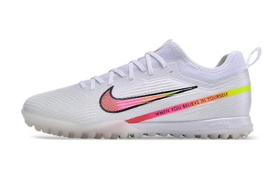 Nike Air Zoom Mercurial Vapor 15 Pro TF Artificial Turf Soccer Shoes - White/Pink/Black/Yellow