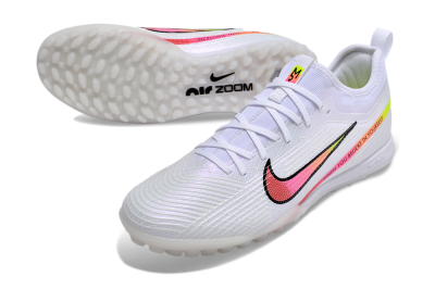 Nike Air Zoom Mercurial Vapor 15 Pro TF Artificial Turf Soccer Shoes - White/Pink/Black/Yellow