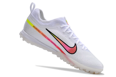 Nike Air Zoom Mercurial Vapor 15 Pro TF Artificial Turf Soccer Shoes - White/Pink/Black/Yellow