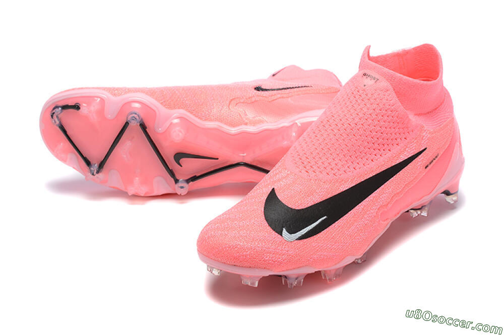 Nike Phantom GX Elite DF Link FG Firm Ground Soccer Cleats - Pink/Black/White 3